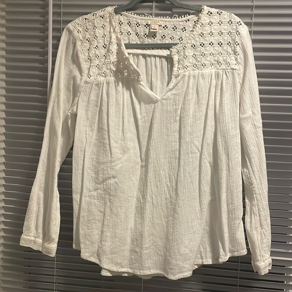 White formal top jcrew